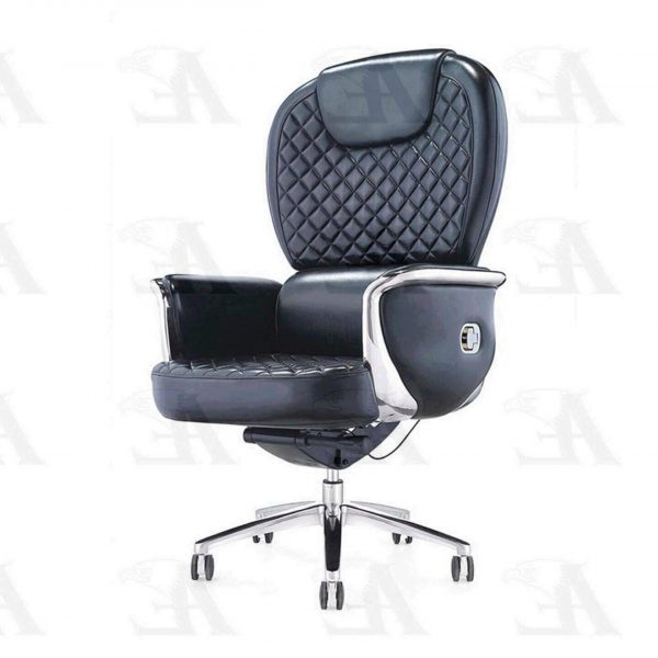 Black Full Italian Leather Executive Chair Modern American Eagle