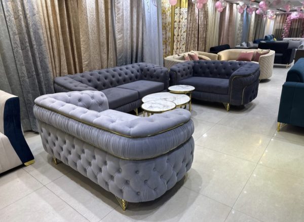 Modern Chesterfield Sofa Set  -Quilted