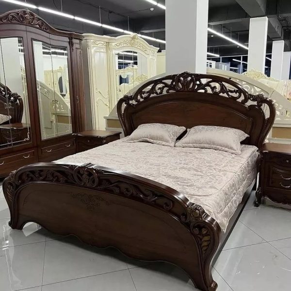 Teak Wood Bed Set