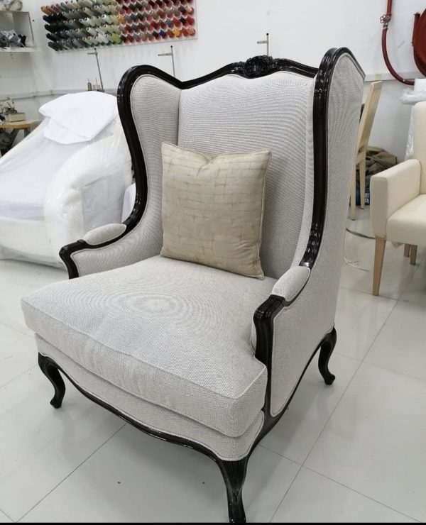 Italian Silver Style Contemporary Chair