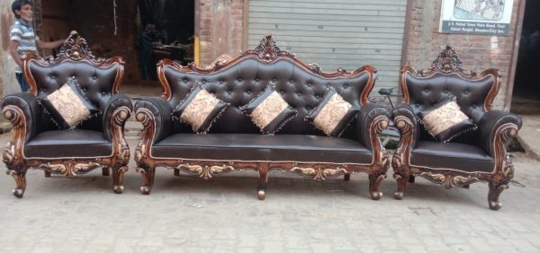 Black Vintage Carved Sofa