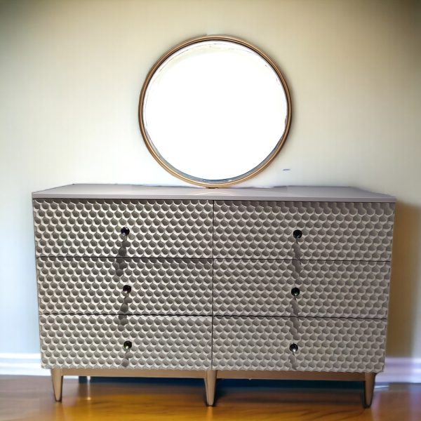 Round Mirror Frame Dresser