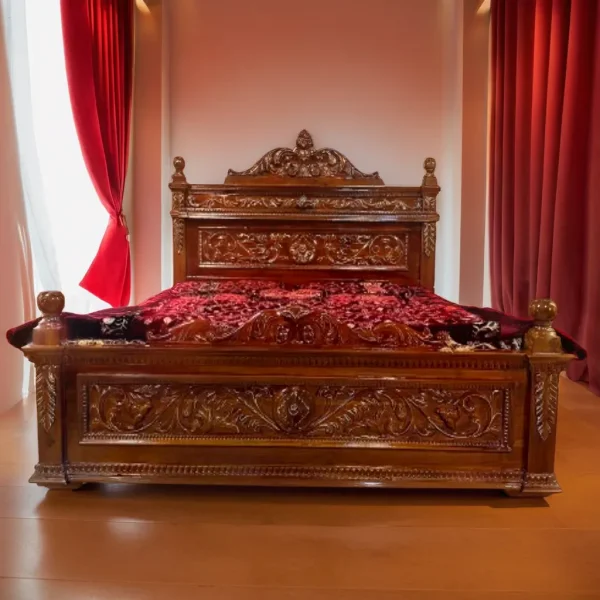 Classic Teakwood carving bed