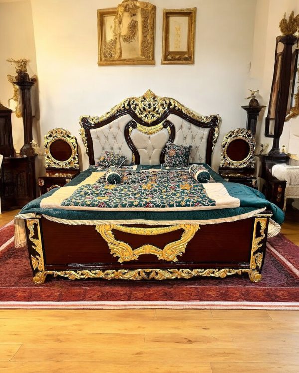 Classic Turkish Gold Leaf Finish Bed