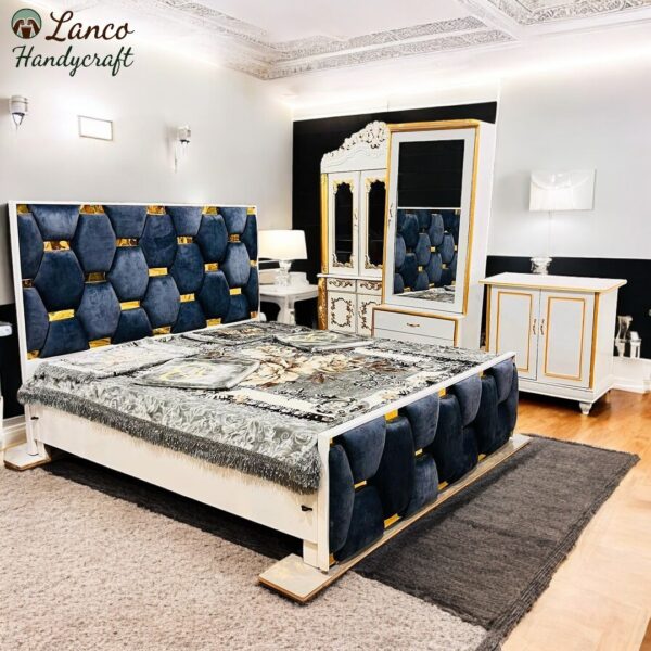 Modern Royal Velvet Bed - Image 2