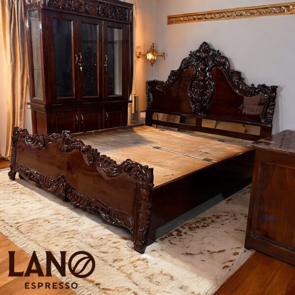 Handcrafted Teakwood Bed - Image 2