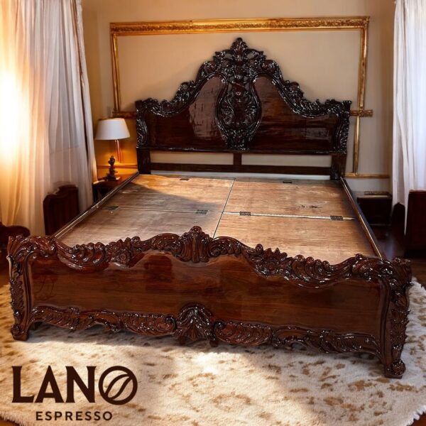 Handcrafted Teakwood Bed - Image 4