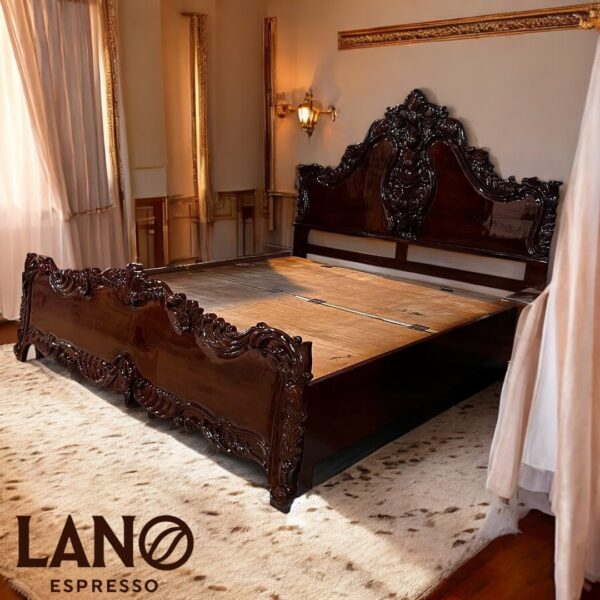 Handcrafted Teakwood Bed - Image 5