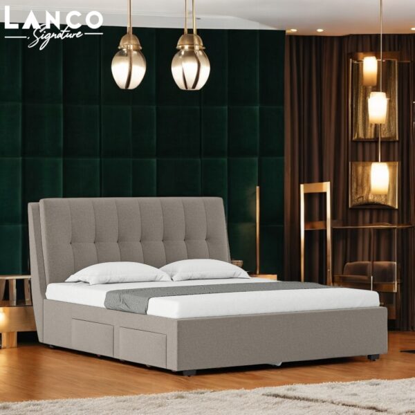 Velvet Luxe Upholstered Bed - Image 2