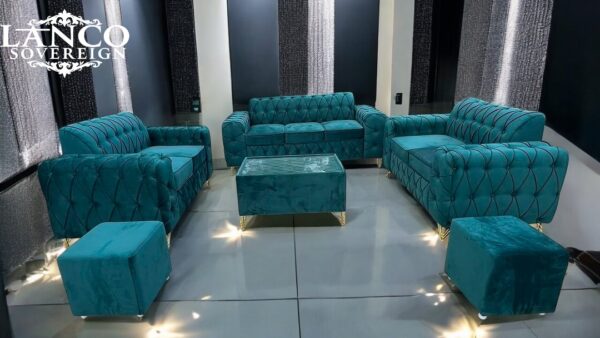 Velvet Sofa Set - Image 2