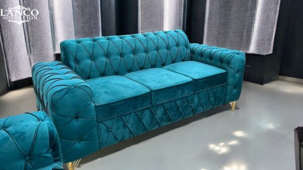 Velvet Sofa Set - Image 5