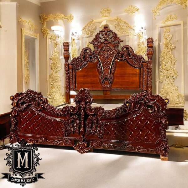 Majestic Crown Teakwood Bed - Image 3