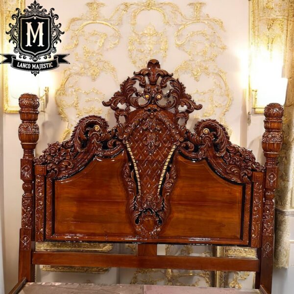 Majestic Crown Teakwood Bed - Image 4