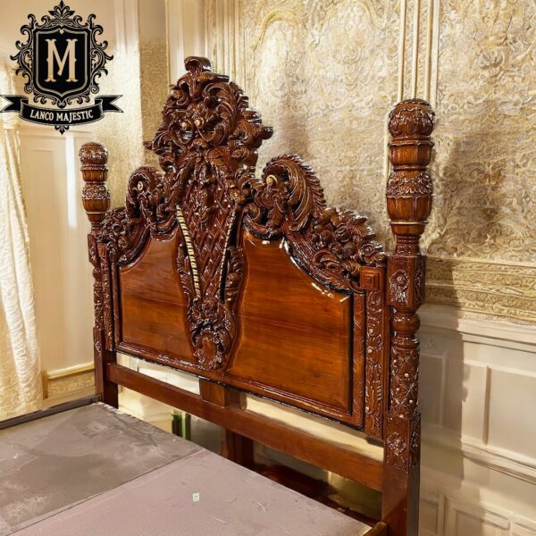 Majestic Crown Teakwood Bed - Image 5