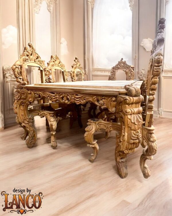 Regal Opulence Carved Dining Set - Image 4