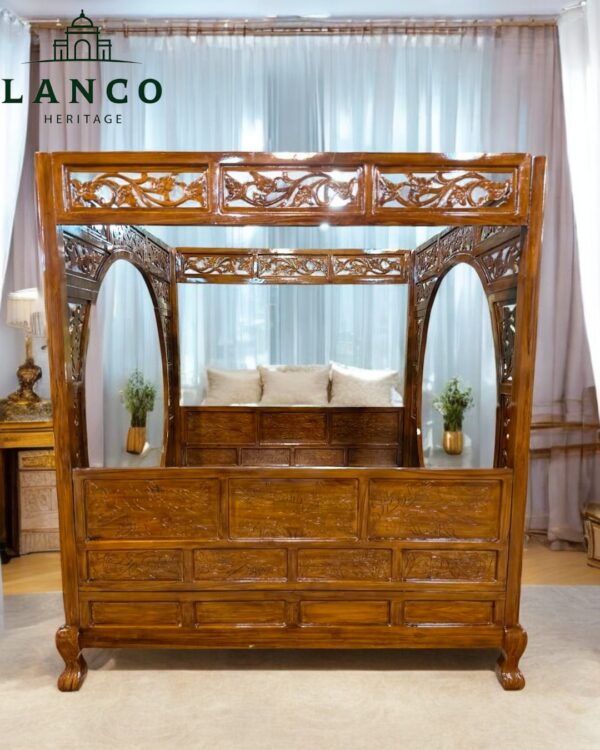 Canopy Teakwood Bed - Image 4