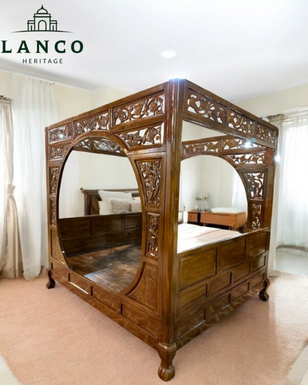 Canopy Teakwood Bed - Image 5