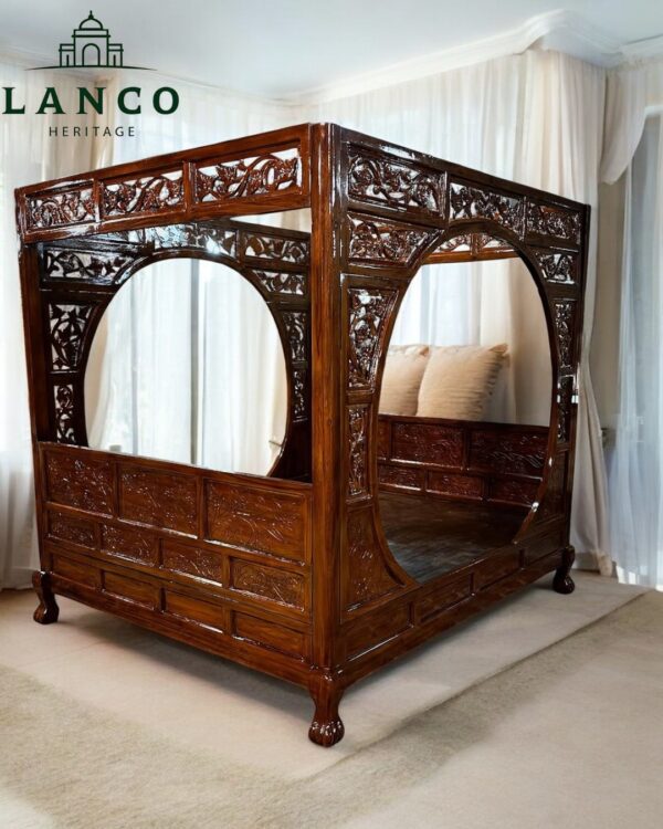 Canopy Teakwood Bed - Image 6