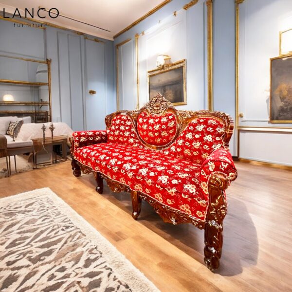 Regal Red Royalty Sofa Set - Image 4