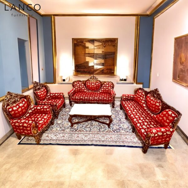 Regal Red Royalty Sofa Set - Image 5