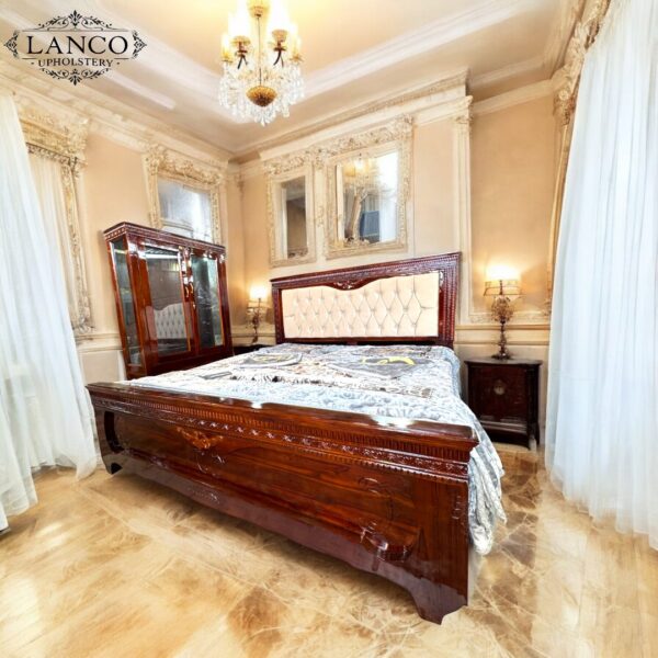 Imperial Elegance Teakwood Bed Set - Image 4