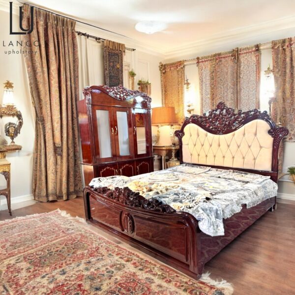 Majestic Carved Teakwood Bed Set - Image 2