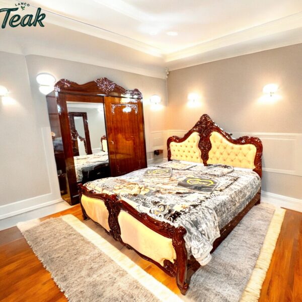 Imperial Elegance Teakwood Bed Set - Image 5