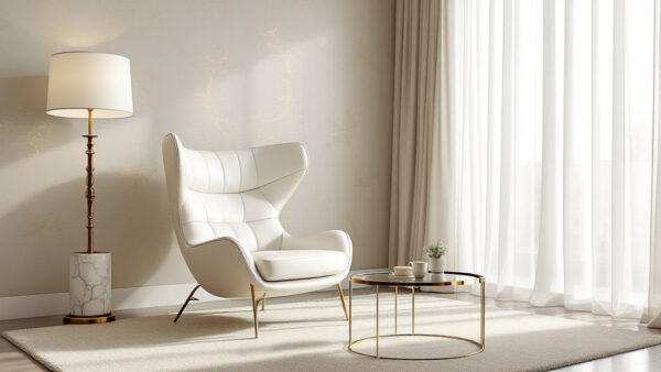 White Leather Accent Chair – Modern Lounge