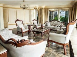 Grand Imperial Hand-Carved Teakwood Sofa Set – Classic Luxury Edition