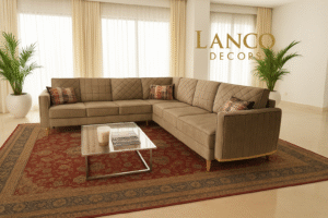 Versa Luxe – Quilted L-Shape Sofa by Lanco