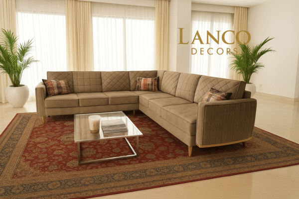 Versa Luxe – Quilted L-Shape Sofa by Lanco