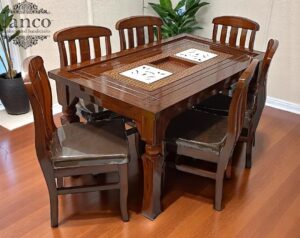 Maharaja Gloss 6-Seater Dining Ensemble