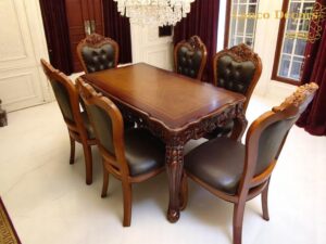Imperial Grace 6-Seater Teakwood Dining Set