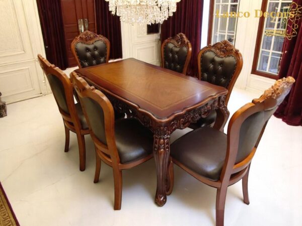 Imperial Grace 6-Seater Teakwood Dining Set