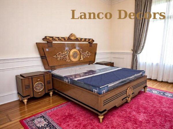 Royal Crest Carved Teakwood Bedroom Set