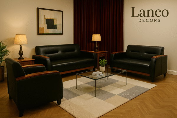 Lanco Nero Luxe Sofa Set