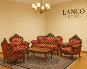 Sultané Royale Hand-Carved Sofa Set