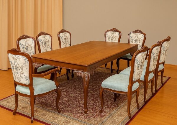 Regal Blossom 8-Seater Dining Ensemble