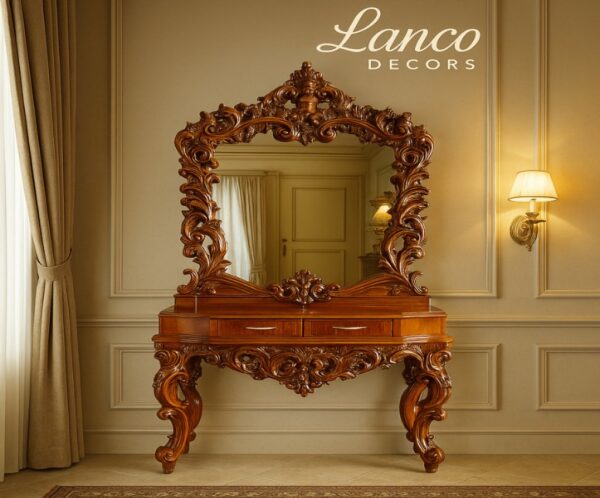 Majestic Baroque Teakwood Dresser by Lanco