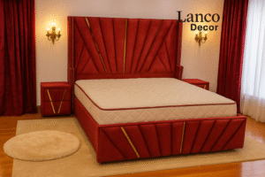 Imperial Ruby Tufted Bed Set by Lanco Decor