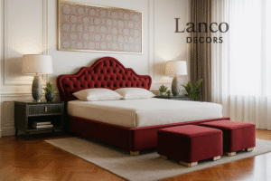 Velvet Royale Maroon Bed Set by Lanco Decors