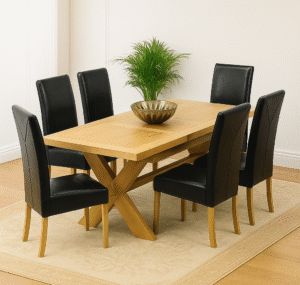 Lanco “Regal Oak X” Dining Ensemble – 6 Seater