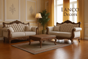 Regalia Royale 2-Seater Teakwood Sofa Set