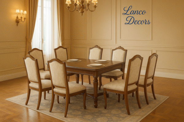 Imperial Elegance 8-Seater Classical Dining Set