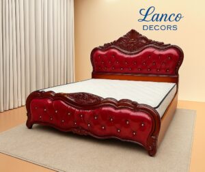 Royal Ruby Carved Teakwood Bed