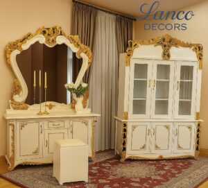 Victorian Royal Vanity & Display Cabinet Set