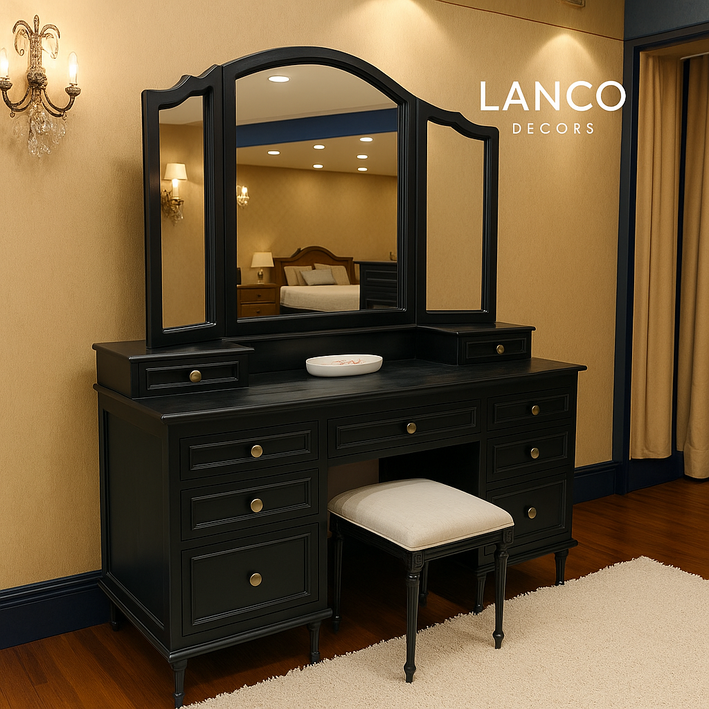 Imperial Noir Vanity Console by Lanco Decors