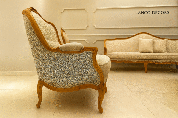 Classic French Beige Sofa - Image 2