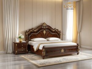 “Imperial Crown Teakwood Bed”