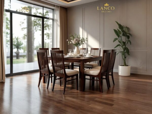 Royal Walnut Dining Set – 6 Seater